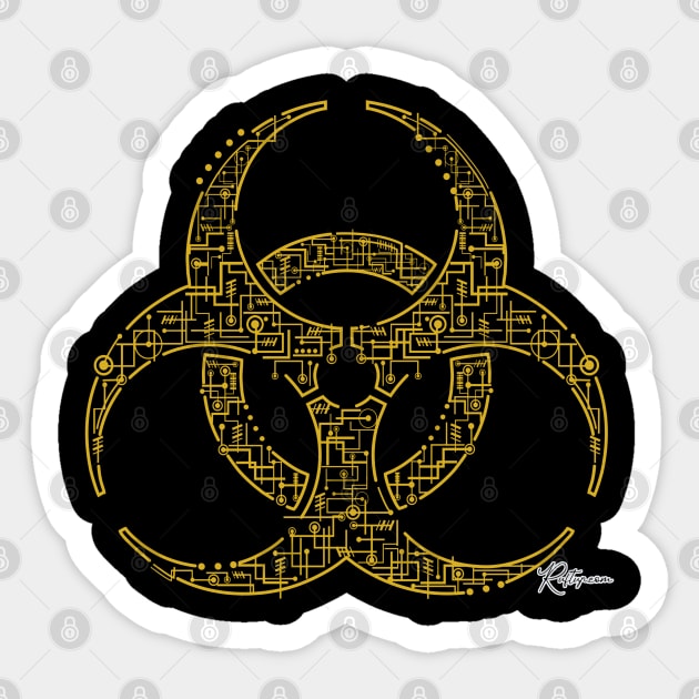 Technology Untamed: Biohazard Bypass Hack Sticker by RuftupDesigns